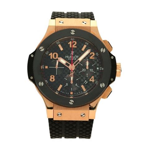 hublot big bang rose gold black|hublot 18k with rubber strap.